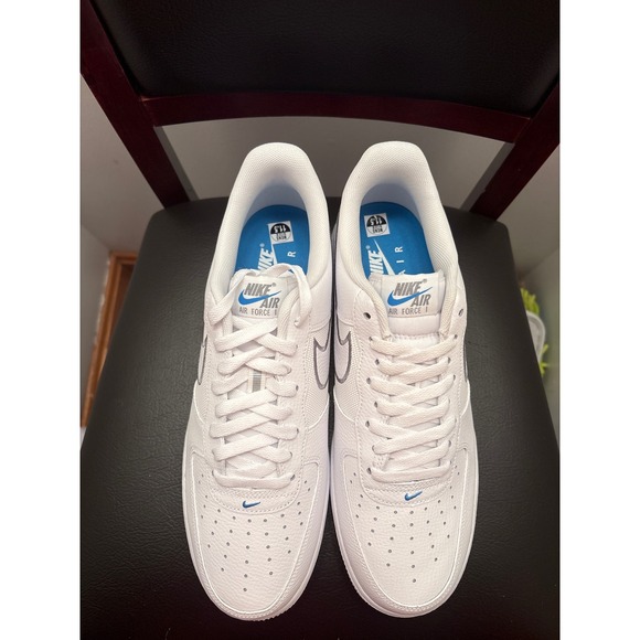 New Nike Air Force 1 07 White Cool Grey Mens Size 11.5 Shoes Sneakers - Picture 4 of 7